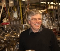 UCSB Materials Prof. Christopher Palmstrøm smiling in his lab. 